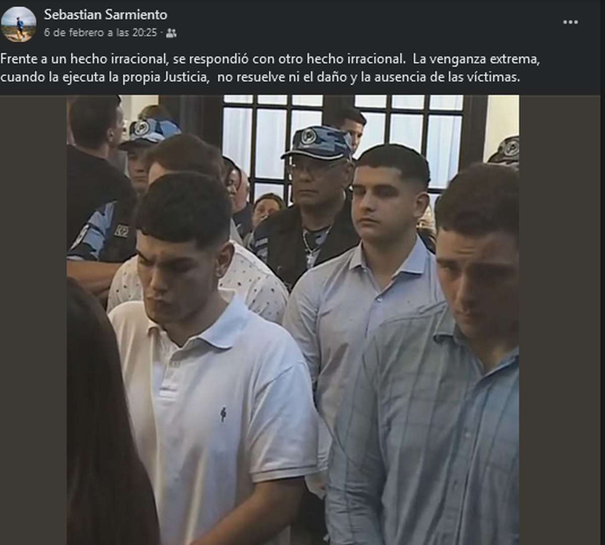 El posteo del juez Sarmiento horas después del fallo condenatorio por el crimen de Fernando Báez Sosa.
