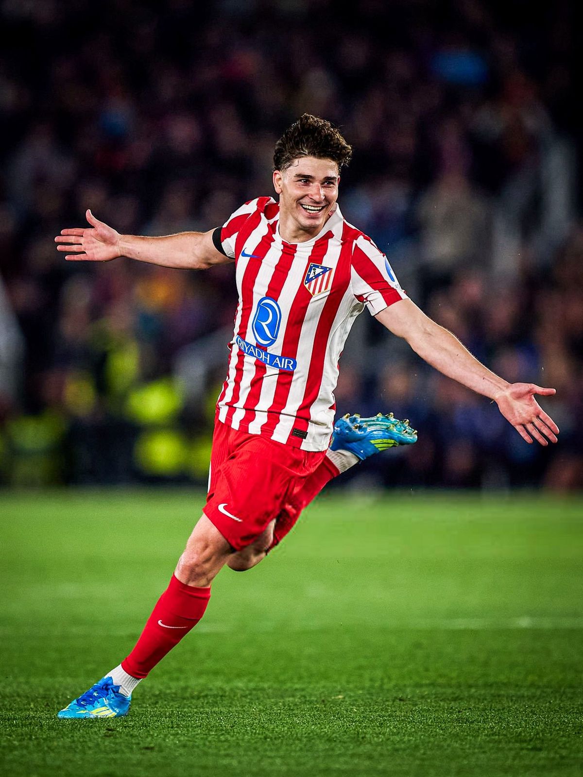 Julián Álvarez la rompió en el Atlético de Madrid por la Champions League.