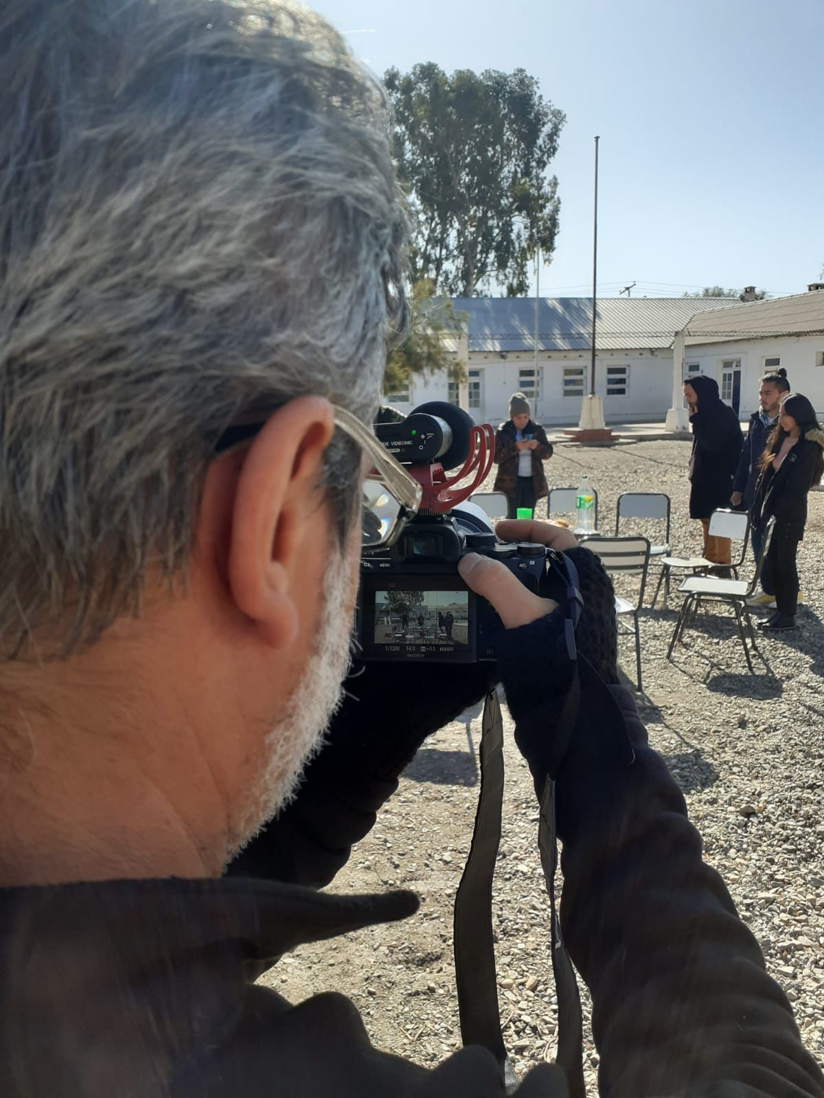 Un momento de la filmación del documental sobre Johana Chacón.