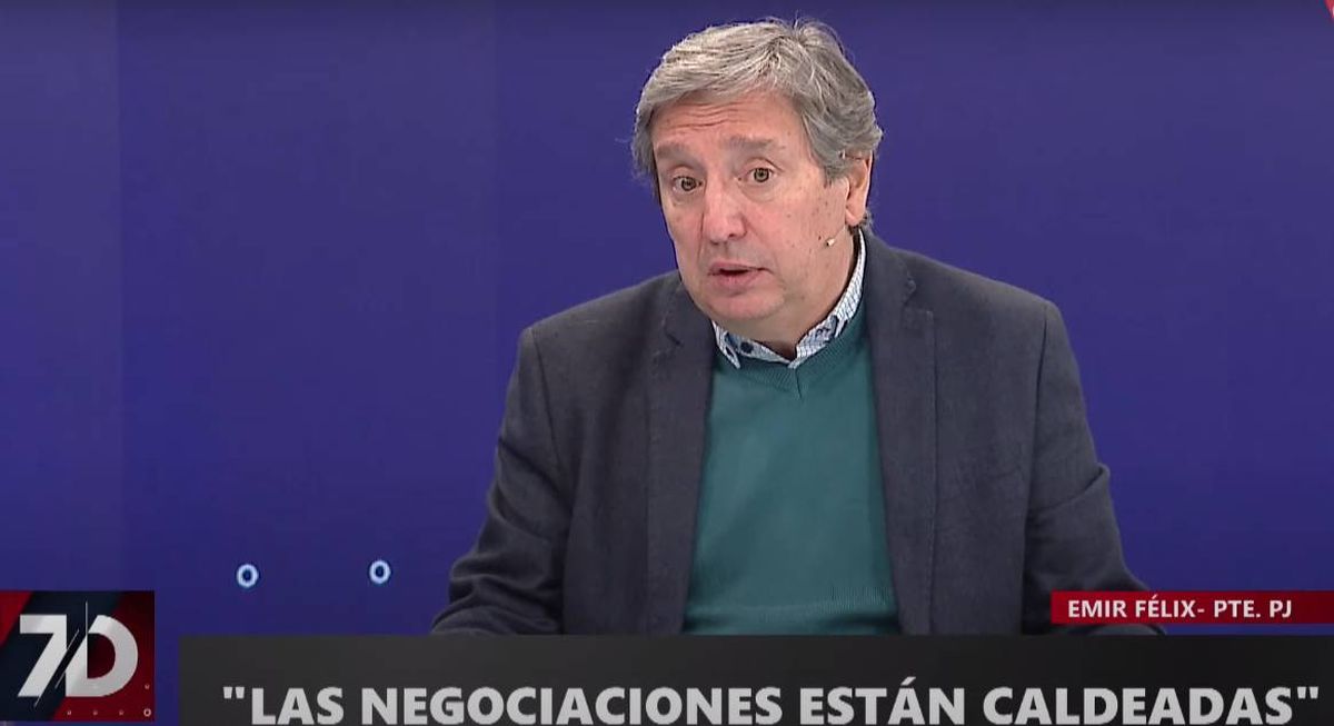 Emir Félix, presidente del PJ mendocino, durante su participación en 7D. Emir Félix, presidente del PJ mendocino, durante su participación en 7D.