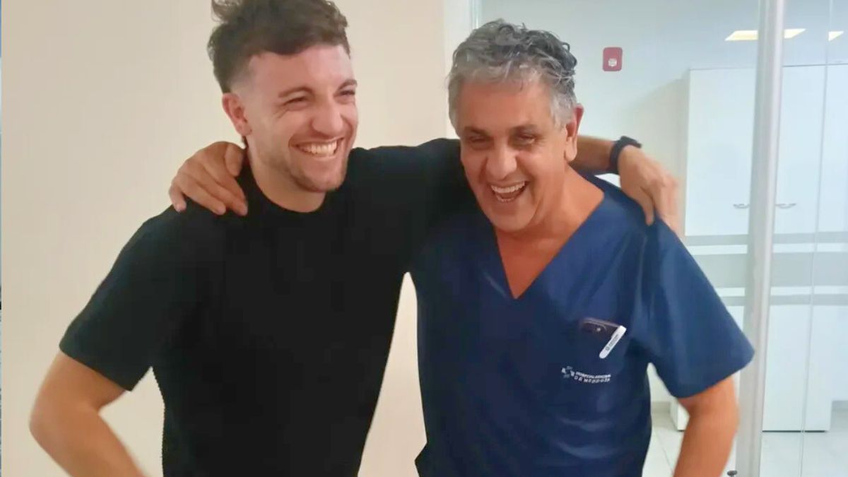 Ignacio Heinze cumplió la promesa de volver con su prótesis al Hospital Central a un año del accidente