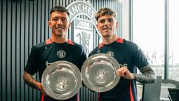 Licha y Garnacho en el Manchester United.