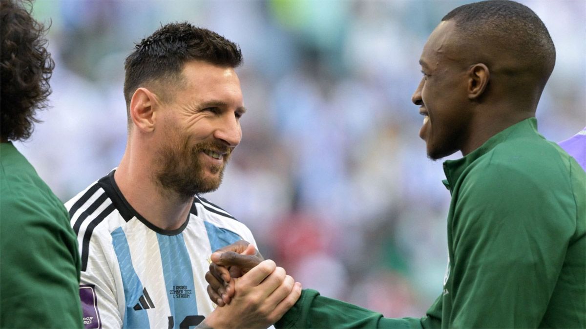 Lionel Messi, minutos antes de comenzar el partido ante Arabia Saudita, por el Mundial Qatar 2022.