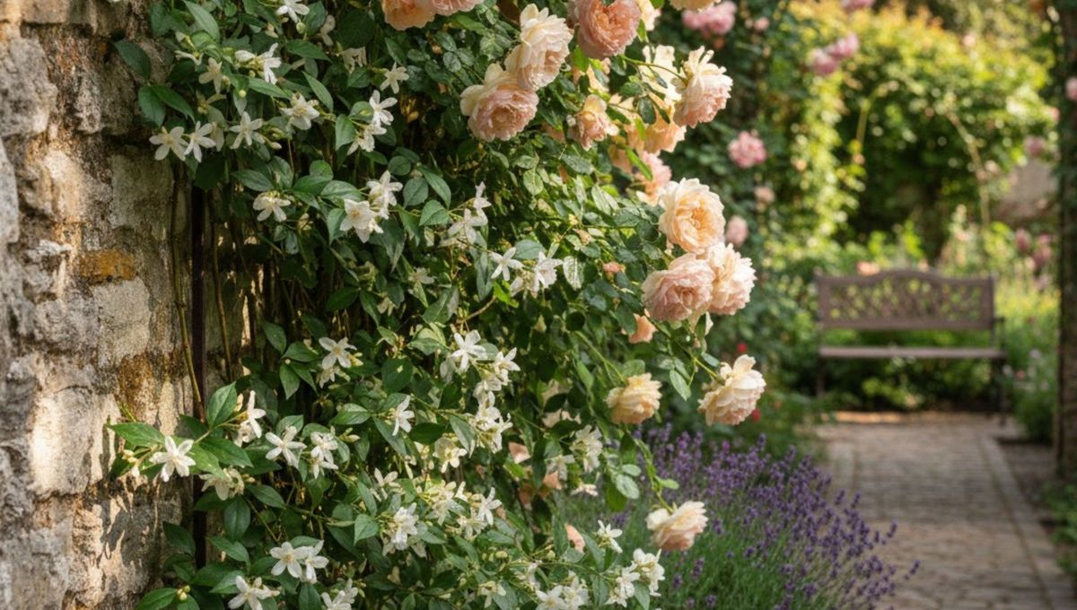 Por qué recomiendan plantar un rosal trepador al lado del jazmín y qué beneficios tiene