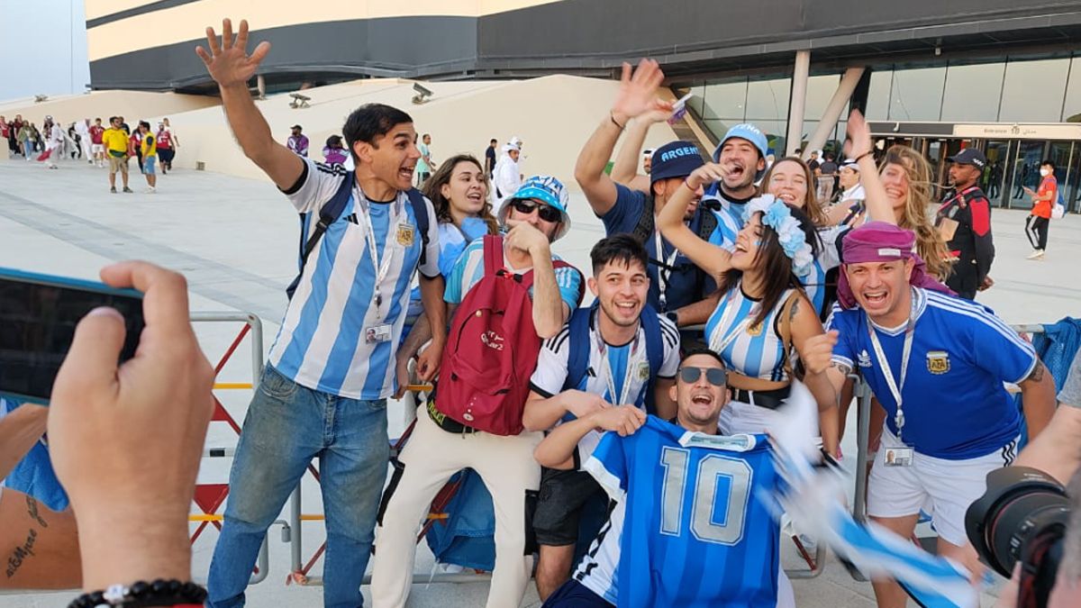 Mundial Qatar 2022: En la inauguración no faltaron los hinchas de la Argentina