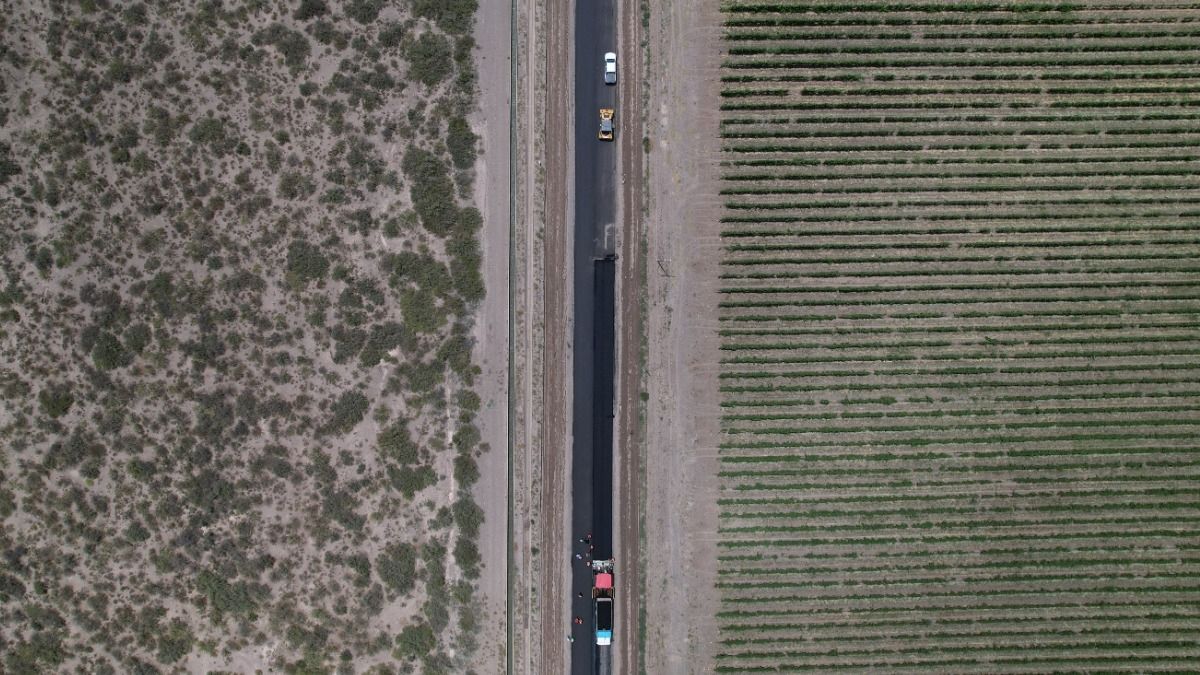 El camino que se está realizando en Gualtallary, en el Valle de Uco. El camino que se está realizando en Gualtallary, en el Valle de Uco. 