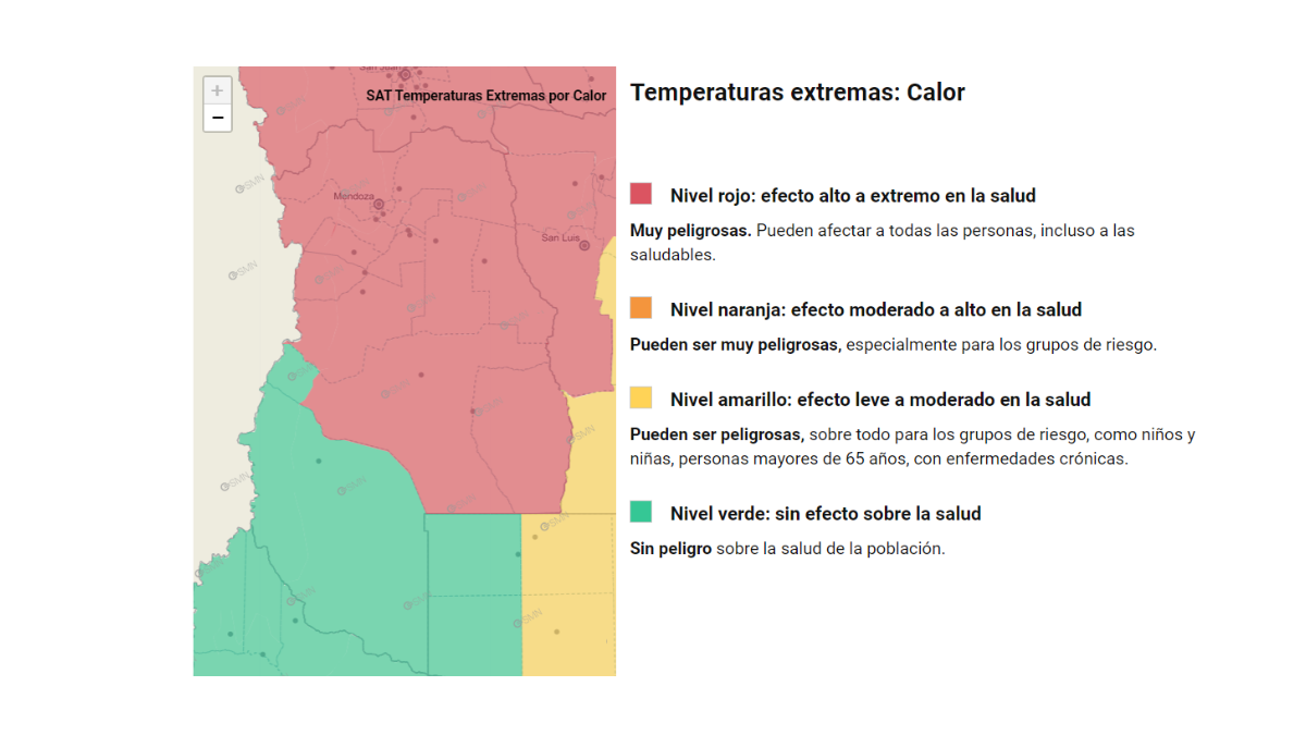 Malargüe es el único departamento de la provincia que desde este miércoles comenzará a tener temperaturas esperables a la época. Para el resto continúa el alerta roja. Malargüe es el único departamento de la provincia que desde este miércoles comenzará a tener temperaturas esperables a la época. Para el resto continúa el alerta roja.