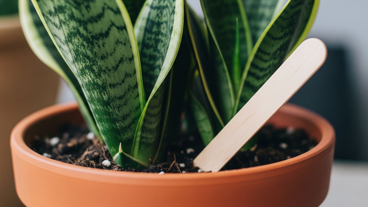 Descubre por qué debes colocar un palito de madera en tu sansevieria.
