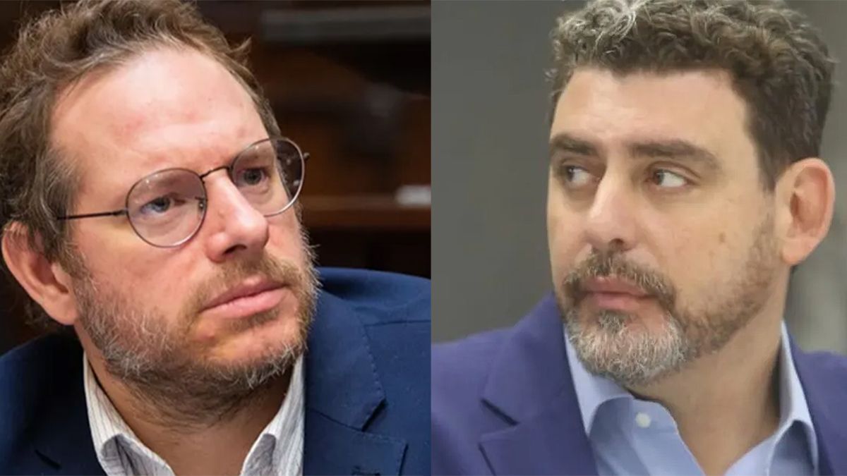 Jefes de bloques en Senadores: el peronista Lucas Ilardo y el radical Martín Kerchner.
