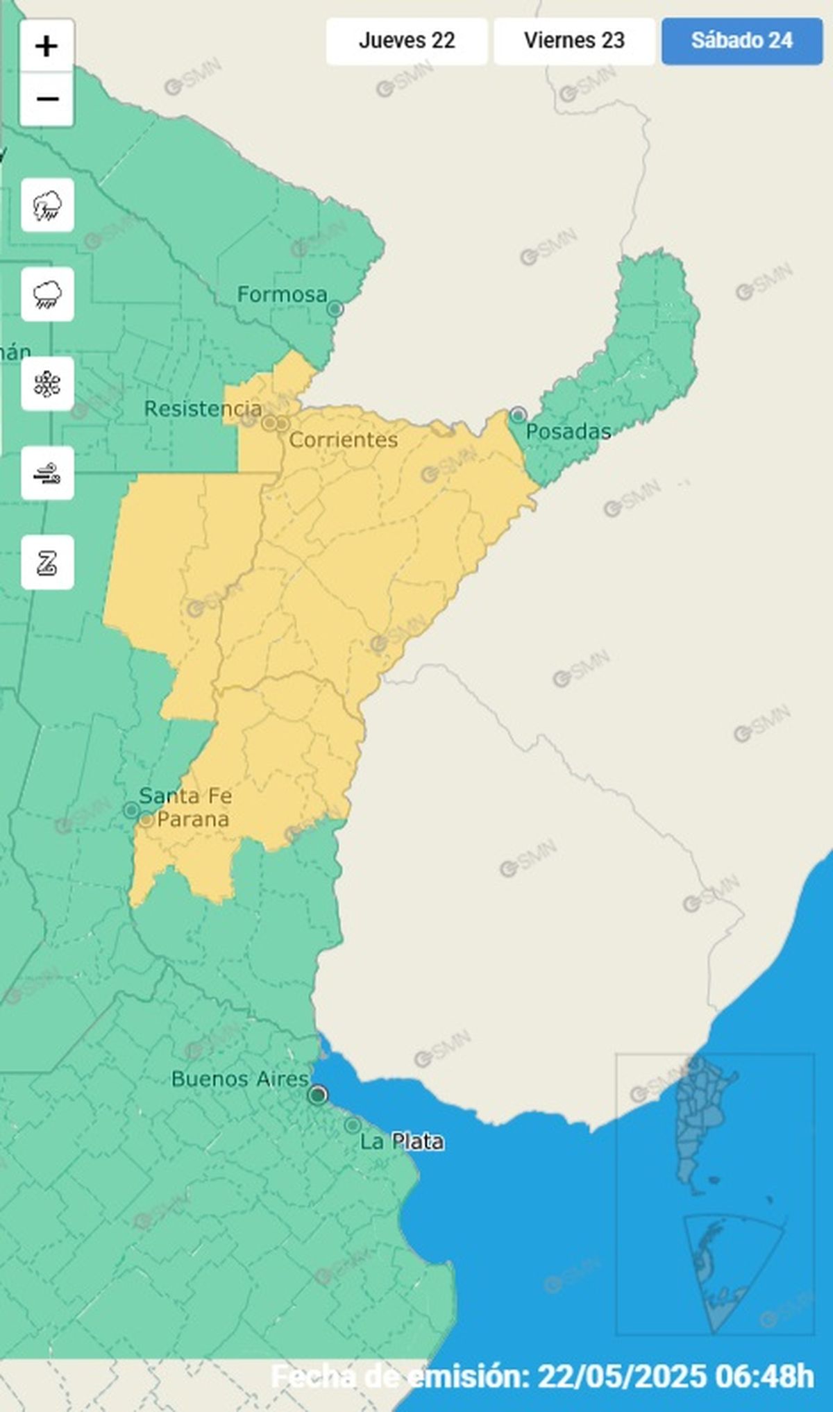 Estas son las provincias afectadas Estas son las provincias afectadas