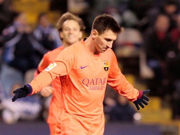 Con tres de Messi, Barcelona aplastó al Depor