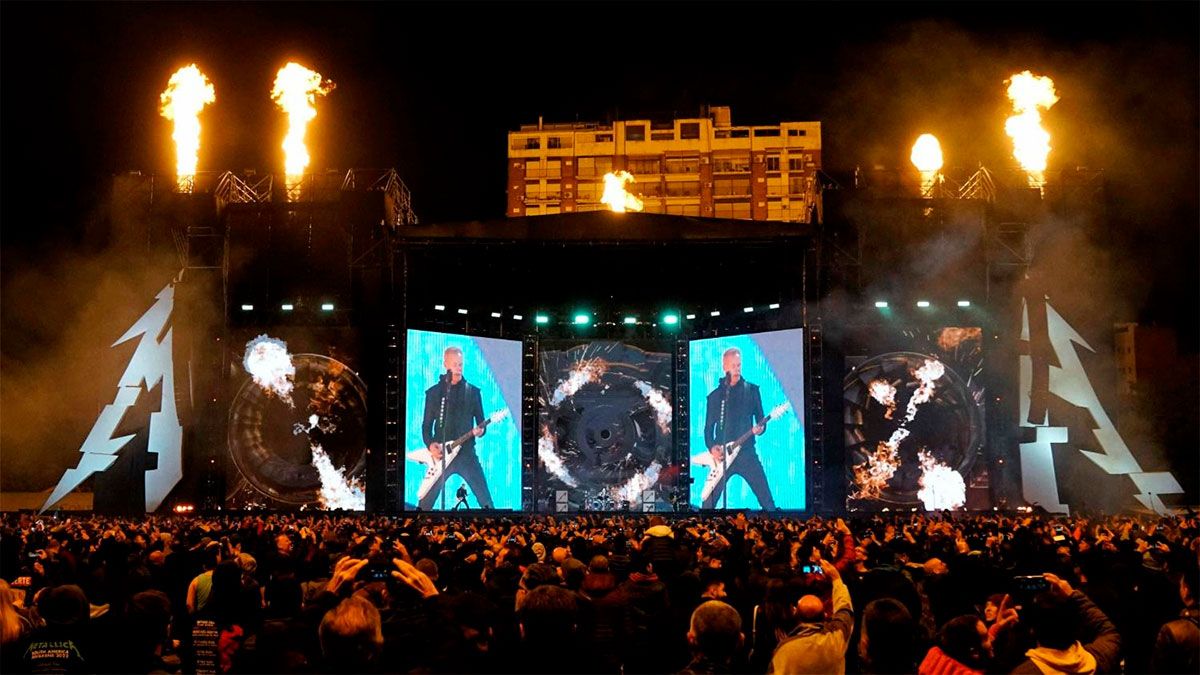 La banda liderada por James Hetfield hizo vibrar al Campo Argentino de Polo. (Gentileza Emmanuel Fernández).