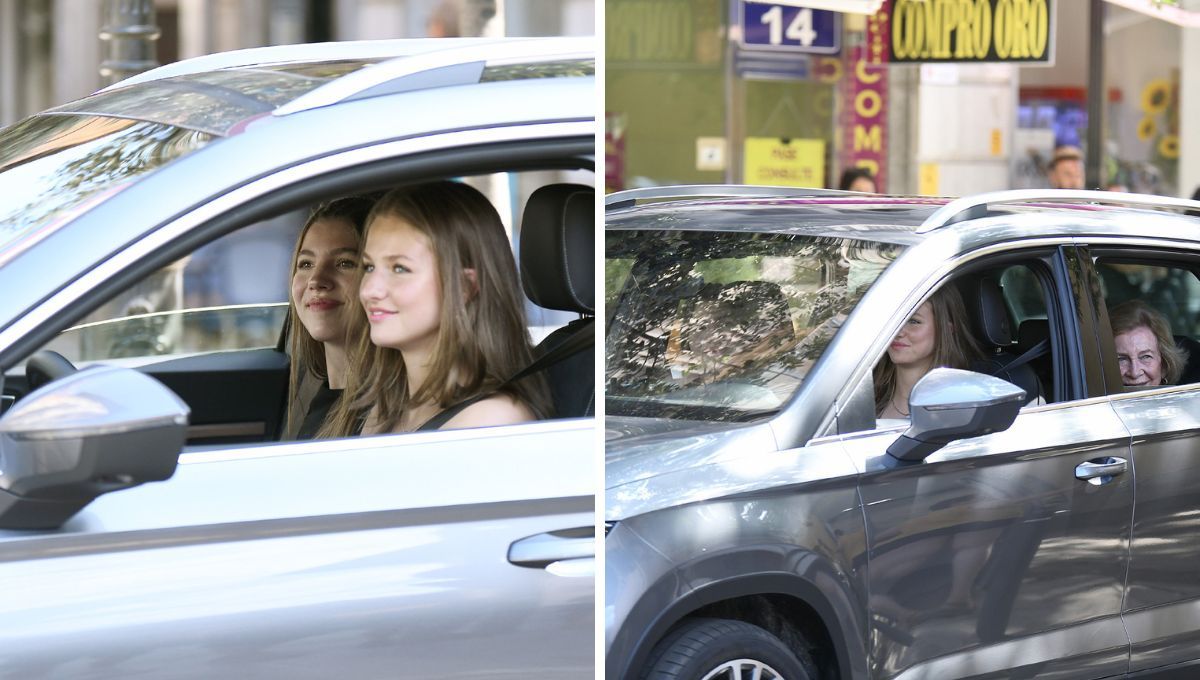Leonor de Borbón manejando en Mallorca. Leonor de Borbón manejando en Mallorca.