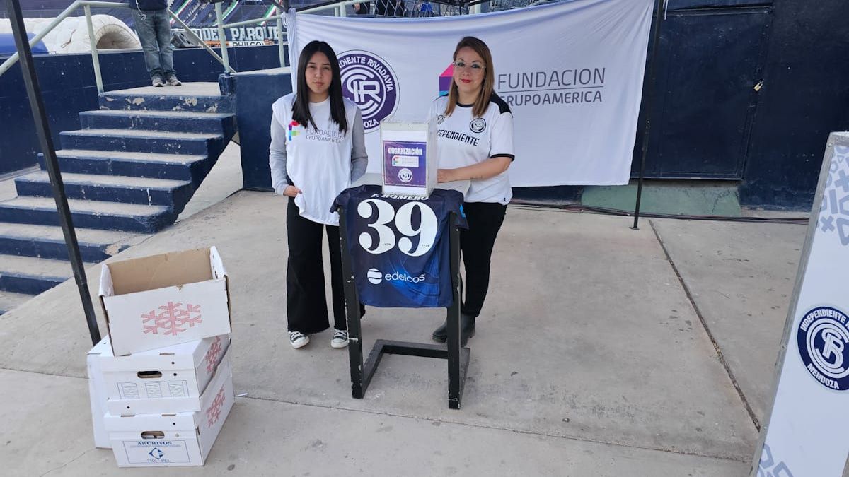 Independiente Rivadavia y Fundación Grupo América llevan adelante una gran campaña solidaria en el Gargantini.