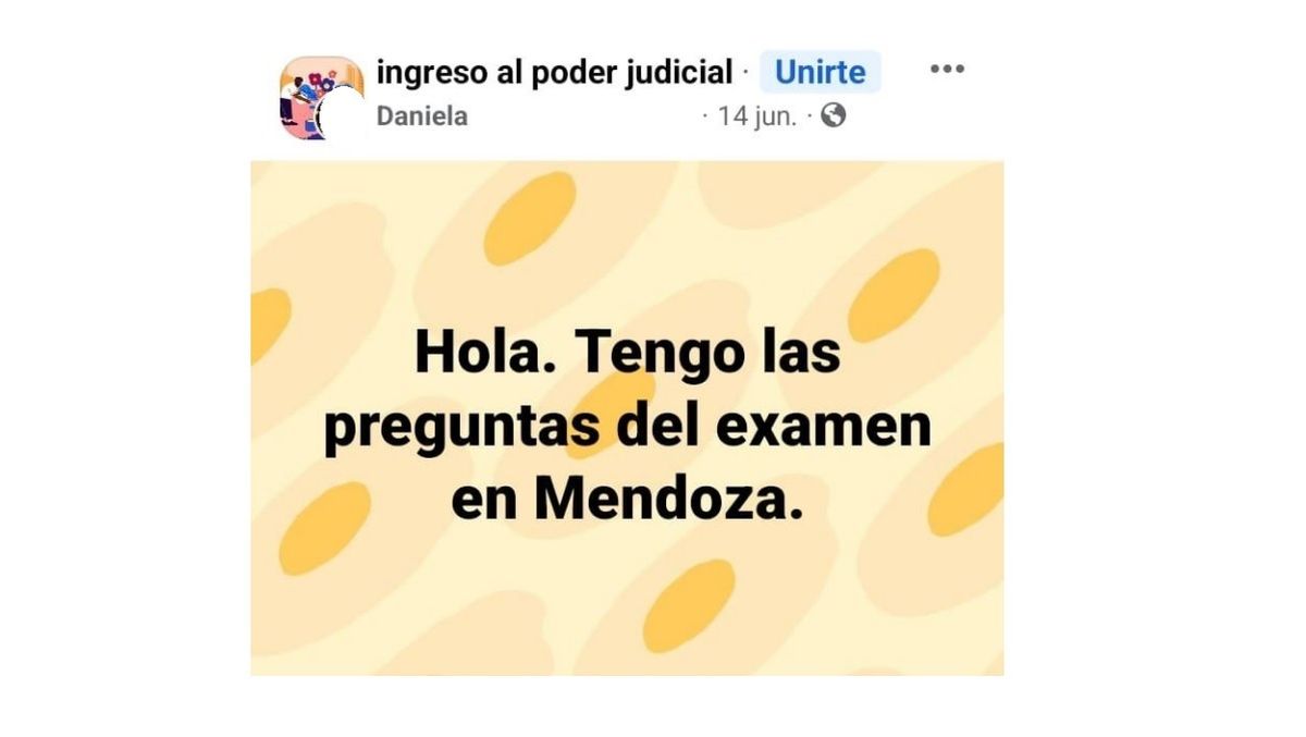 Facebook. Así se ofrecían las supuestas consignas para aprobar el ingreso al Poder Judicial. Facebook. Así se ofrecían las supuestas consignas para aprobar el ingreso al Poder Judicial.
