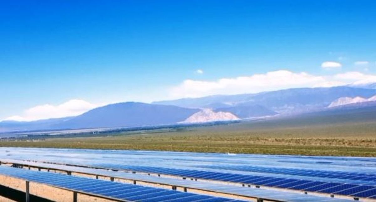 Maqueta del parque fotovoltaico que se construirá en Malargüe.