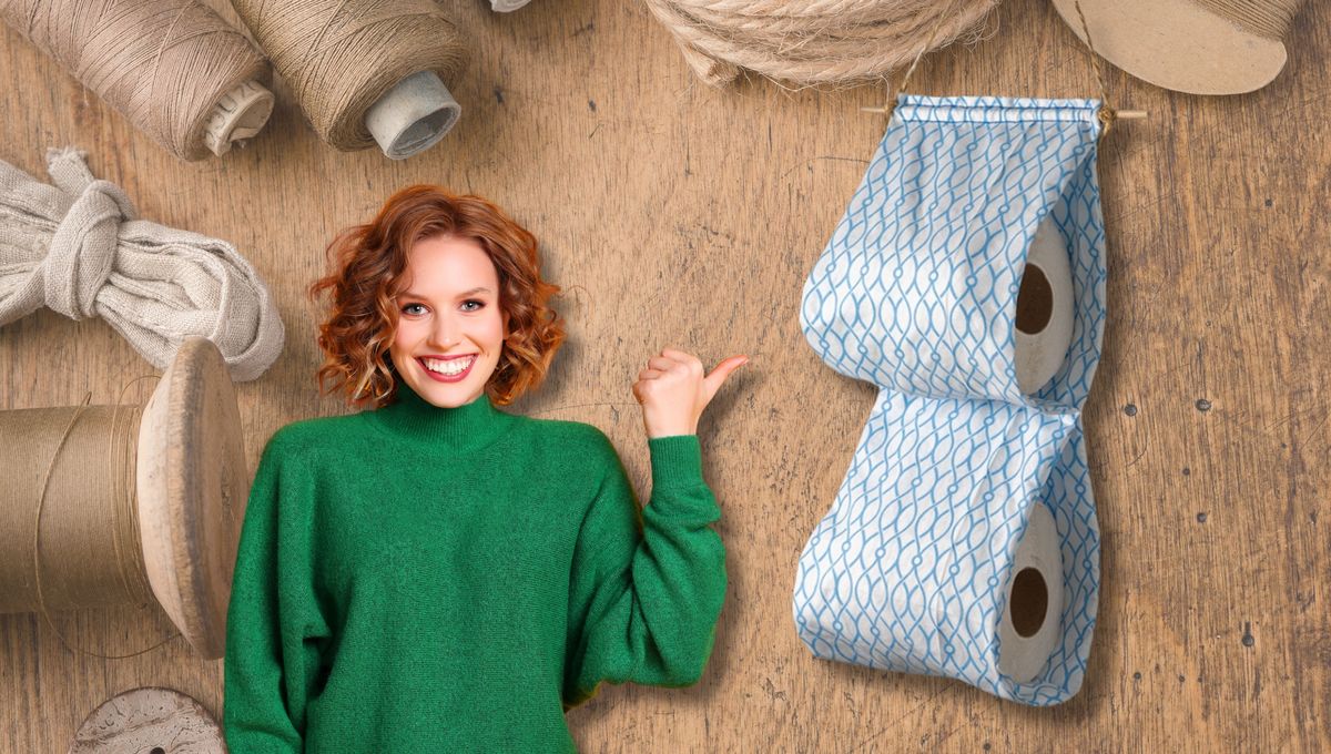 Este proyecto de costura artesanal es perfecto para mantener el baño lindo y sin rollos de papel higiénico a la vista. 