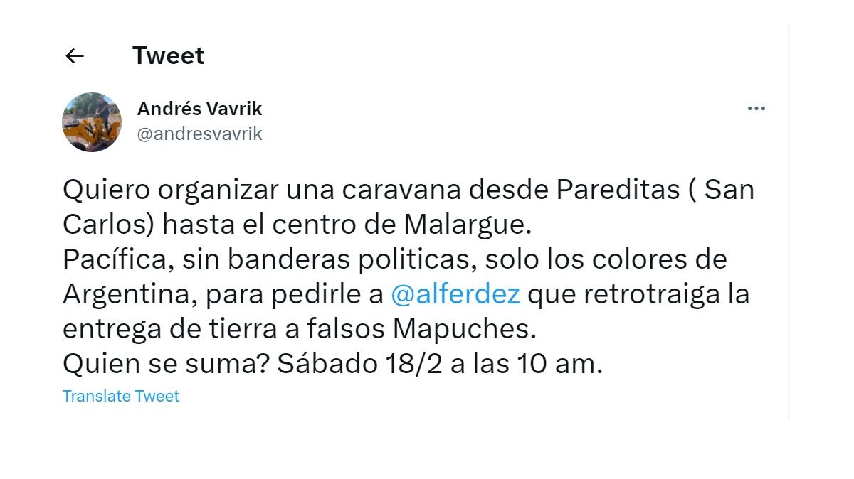 El tuit tuvo casi 17 mil visualizaciones en cuestión de horas.