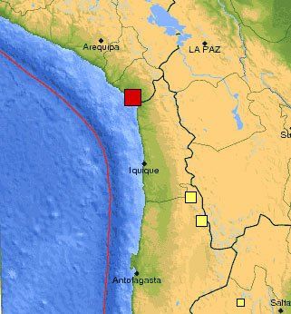 Un fuerte sismo de 6,2 grados Richter se registró en Tarapaca, Arica y Parinacota, Chile