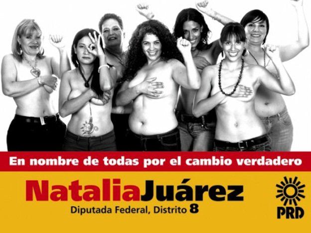 Una candidata a diputada hace campaña semidesnuda en México