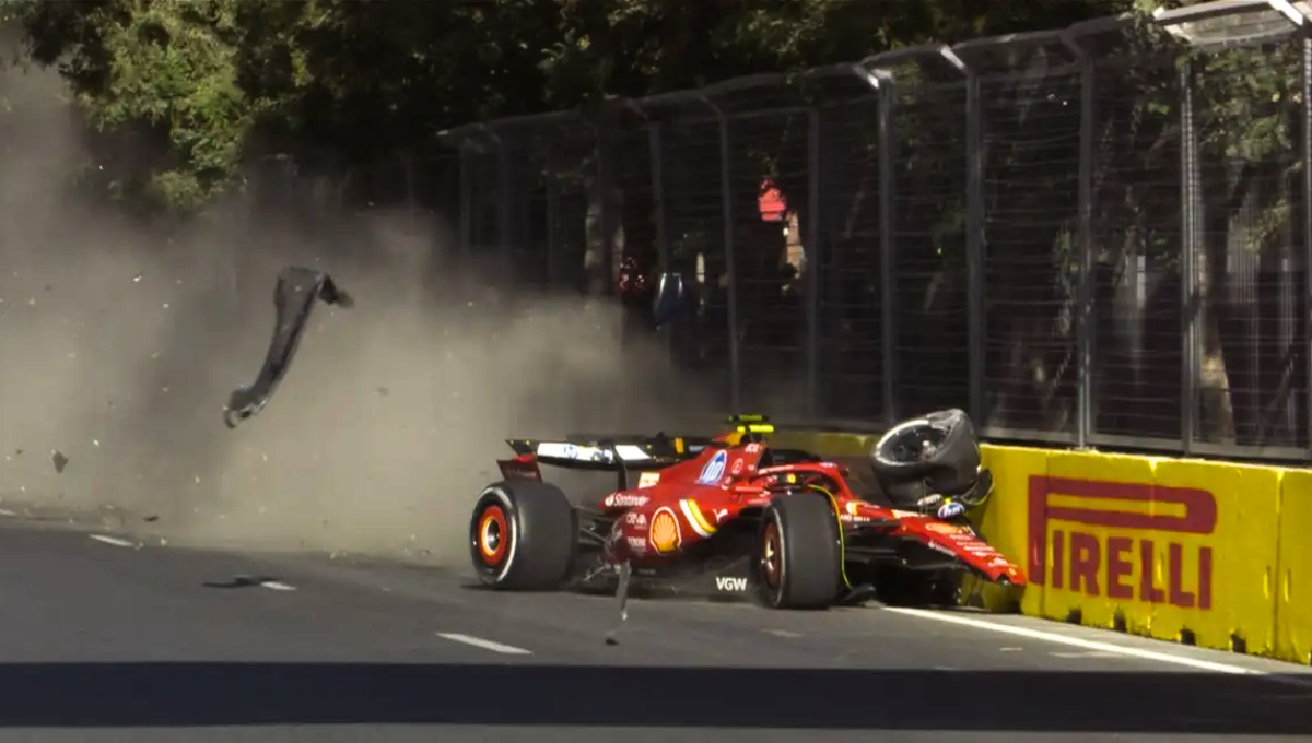 Carlos Sainz y Checo Pérez protagonizaron un accidente