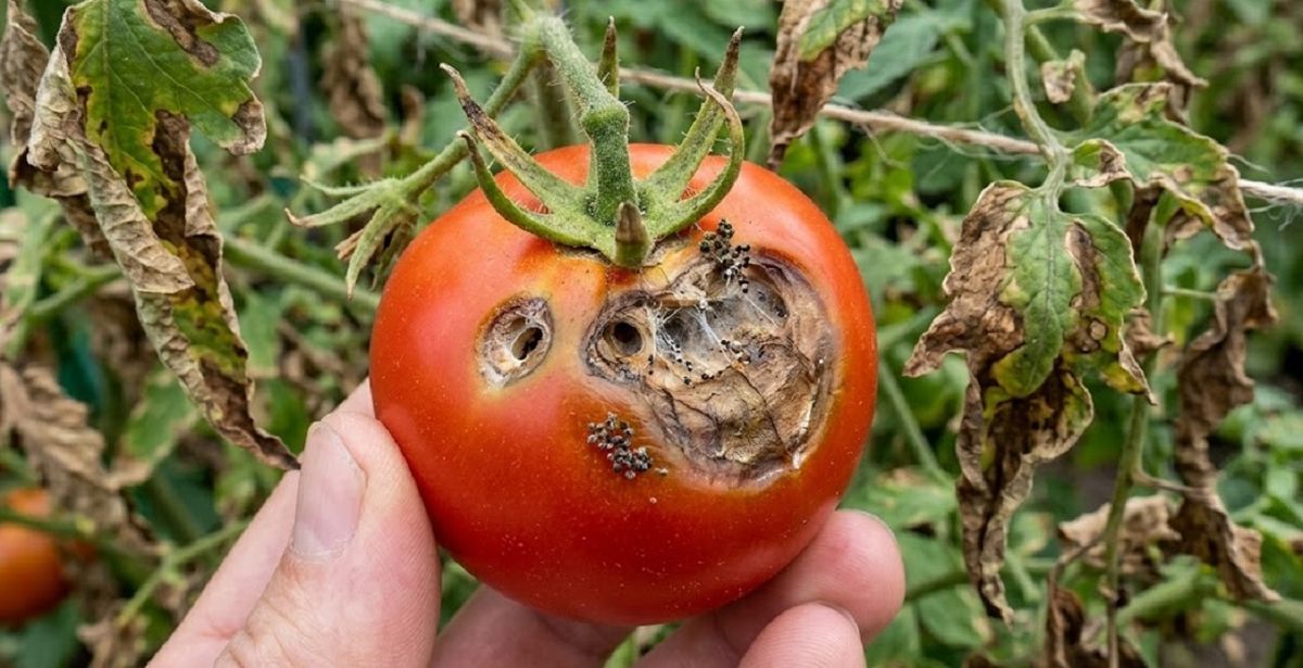 Los tomates son muy suceptibles a las plagas, por eso es vital cuidarlos mucho si no queremos que terminen infectados. Imagen generada con IA