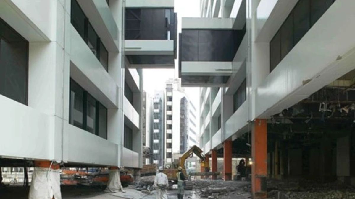 Innovadora técnica de demolición en Japón. (Foto: Kajima)