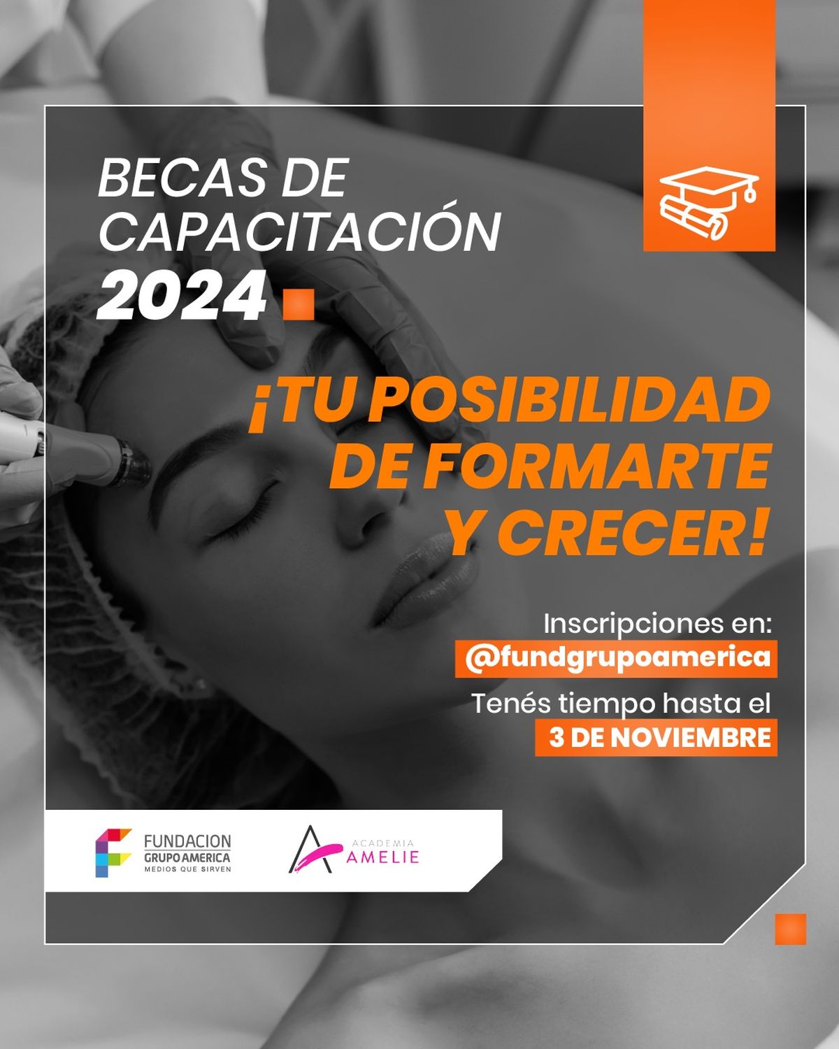 Fundación Grupo América otorgará 20 becas para capacitarse en Academia Amelie
