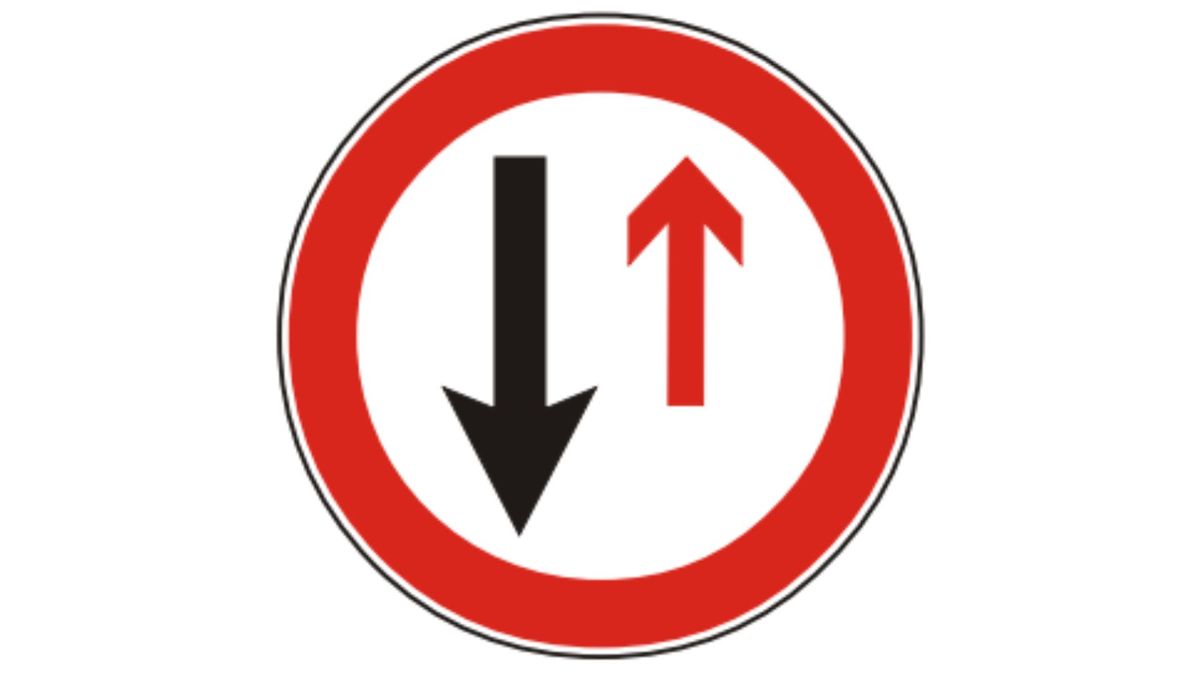 Qué significa la nueva señal de tránsito con dos flechas en direcciones opuestas Qué significa la nueva señal de tránsito con dos flechas en direcciones opuestas