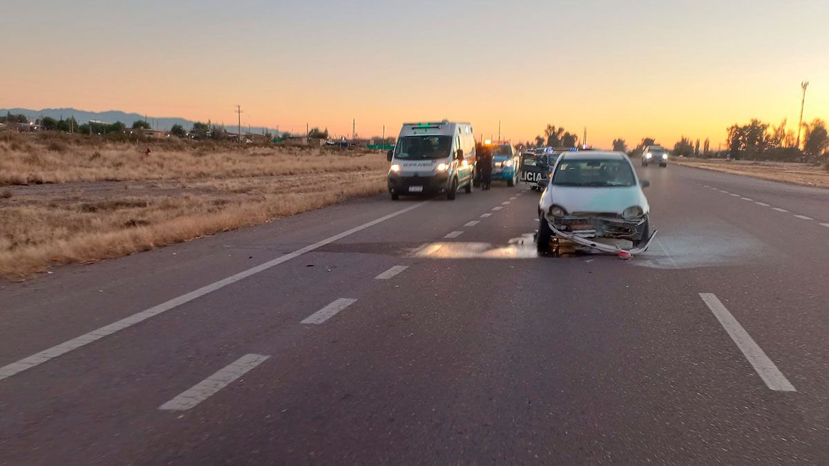 Impactante accidente en la Ruta 40. (Matías Pascualetti/Nihuil).