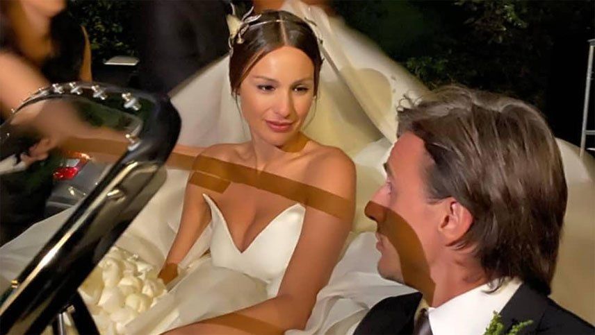 Pampita ardohain casamiento online vestido