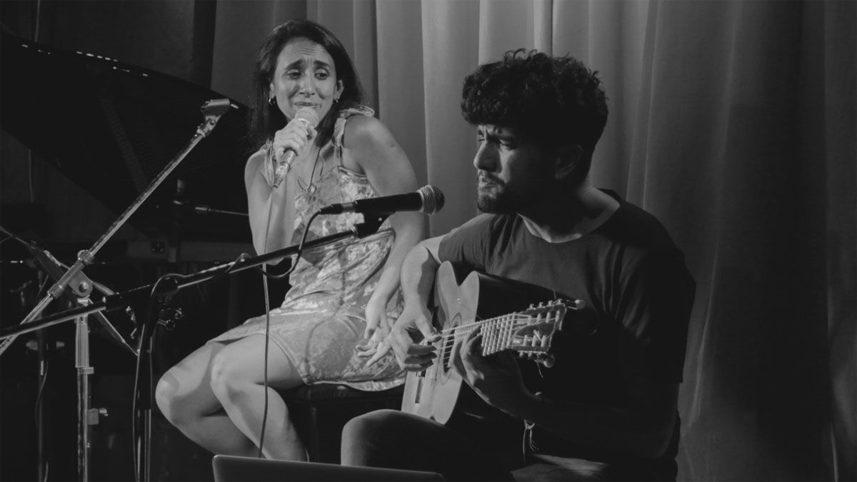 Nosotros dos. Julieta Cangemi junto a su pareja Joaquín Guevara.
