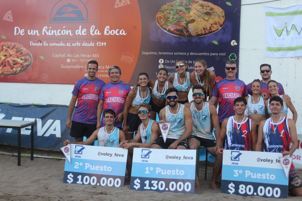 Campeones y finalistas de la etapa mendocina del Circuito Argentino de Beach Vóley. Campeones y finalistas de la etapa mendocina del Circuito Argentino de Beach Vóley.