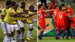 Colombia recibe a Chile en un partido clave