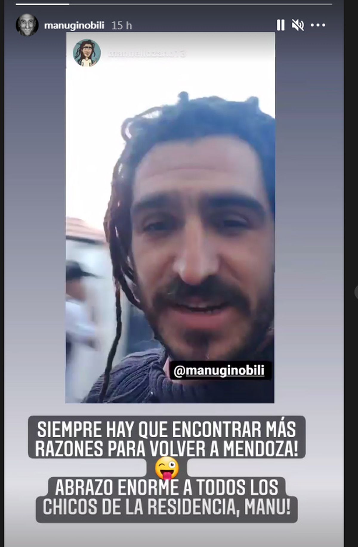 Manu Ginóbili dejó picando la chance de volver a Mendoza con Manuel Lozano.