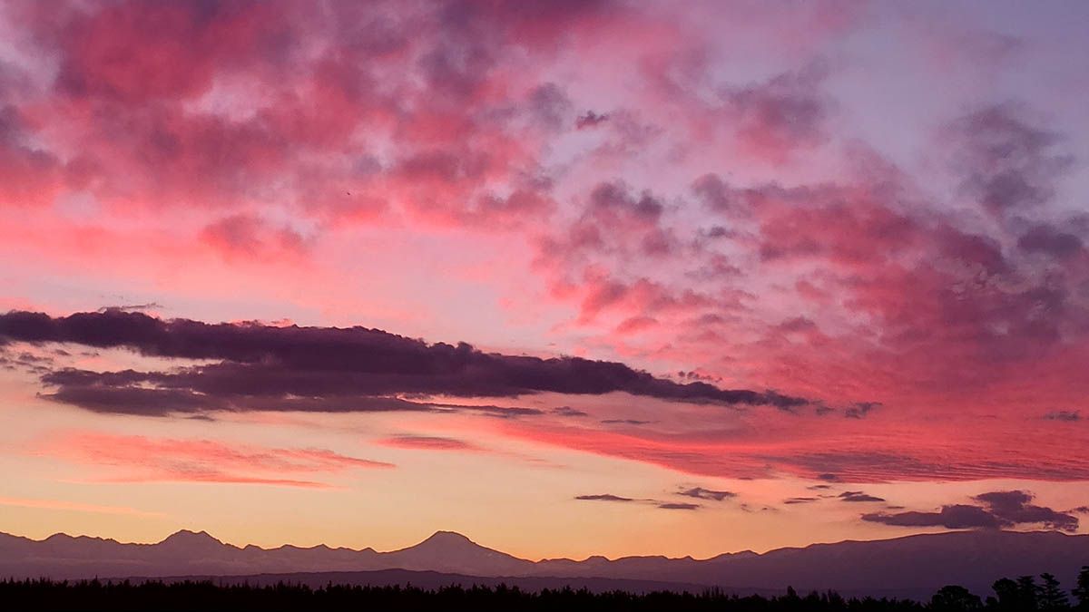 Una de las fotos del atardecer en Mendoza