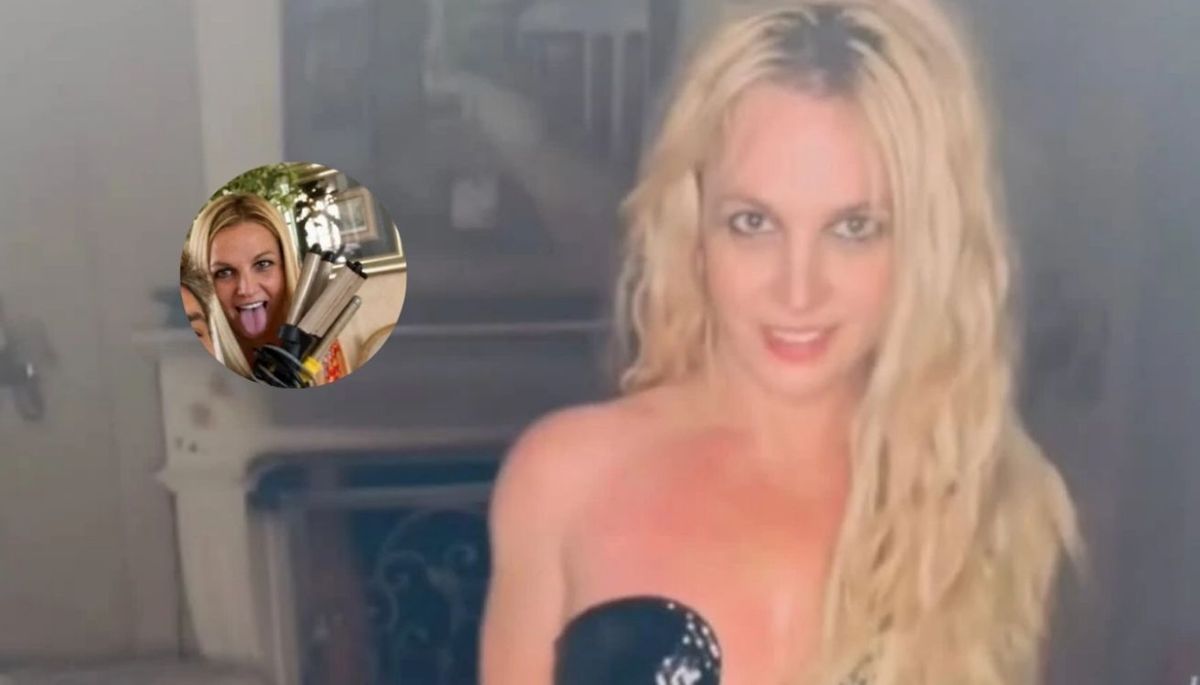 Britney Spears sorprendió con un cambio de look. Imagen: Instagram. Composición Diario UNO.