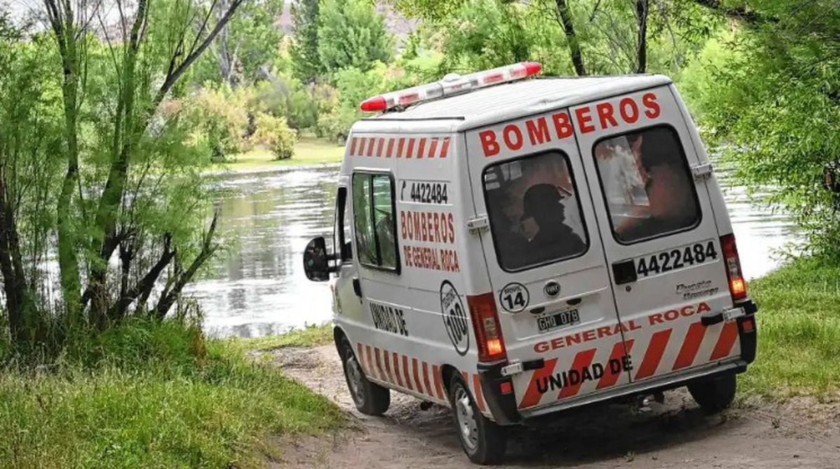 La zona del R&iacute;o Negro donde era buscado Enzo de Oro. El viernes a la noche hallaron su cuerpo.