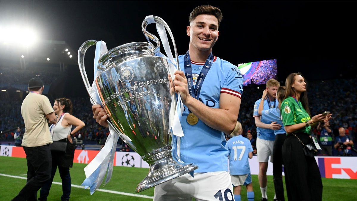 Julián Álvarez, a sus 23 años, sumó un nuevo título en su corta carrera como futbolista.