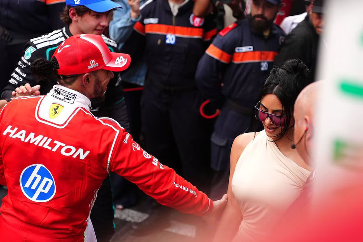 Lewis Hamilton estuvo acompañado por Kim Kardashian.