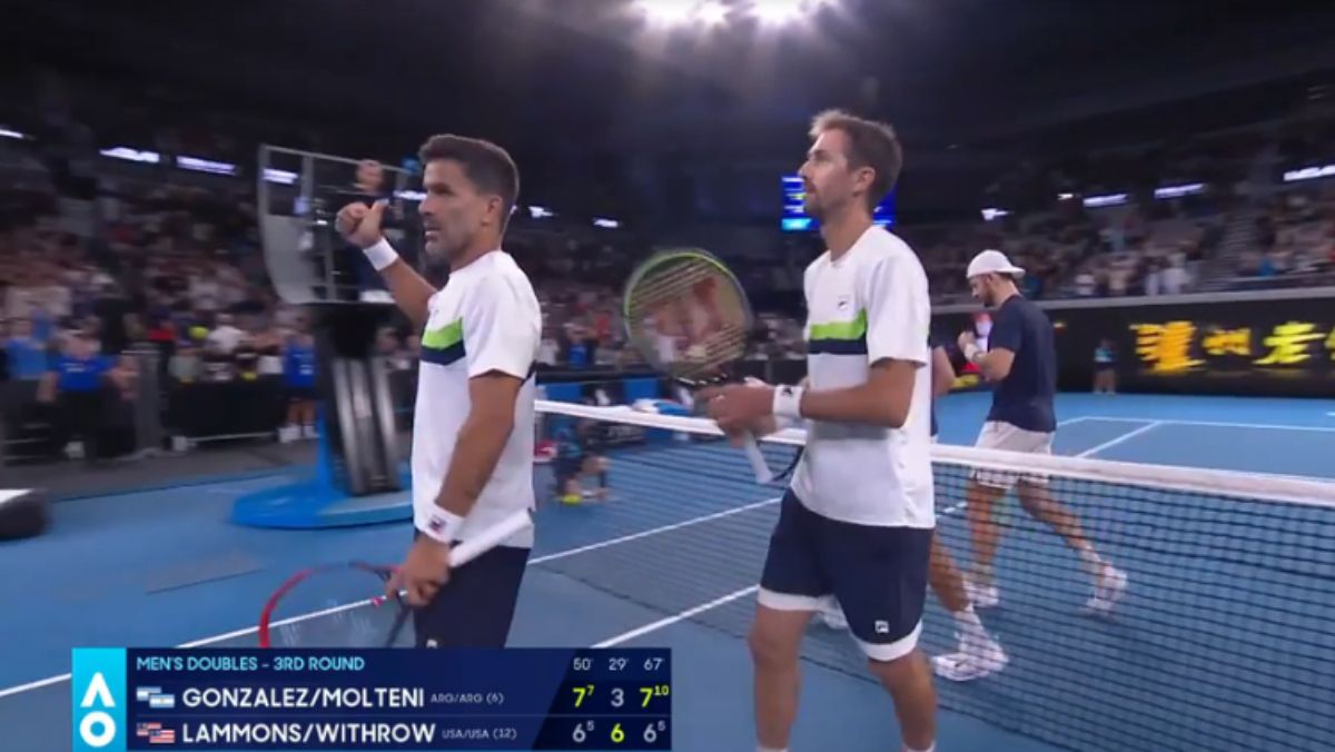 Abierto de Australia: Máximo González y Andrés Molteni ganaron y están entre las ocho mejores parejas del torneo.