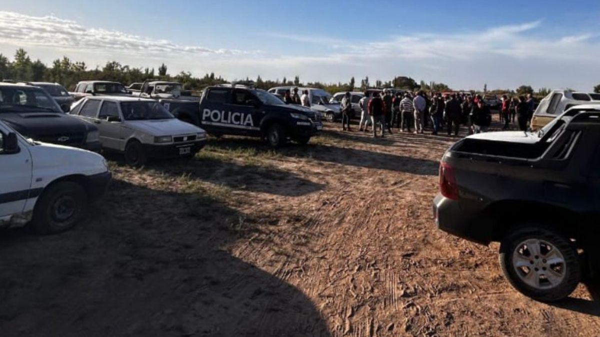 La carrera de galgos frustrada tuvo lugar en un predio de El Algarrobal, Las Heras.