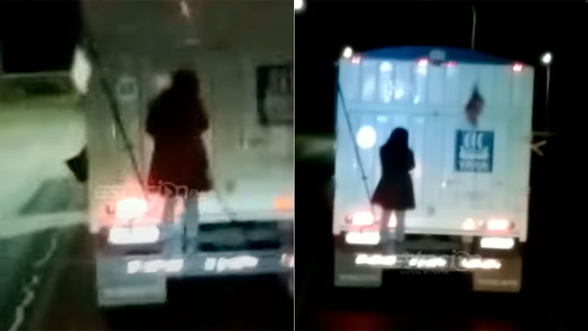 Dos choferes dicen que una mujer fantasma viajó colgada de un camión en Santa Fe.