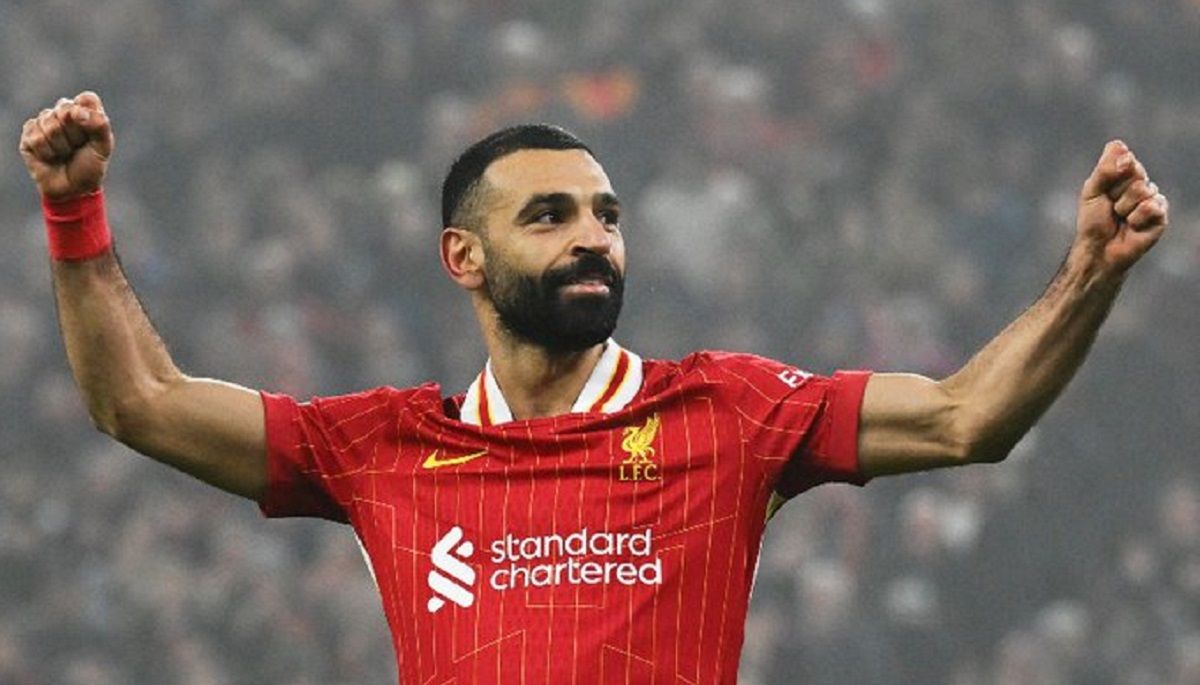 Salah anotó el tercero de su equipo en la victoria 3-1 ante Leicester City.