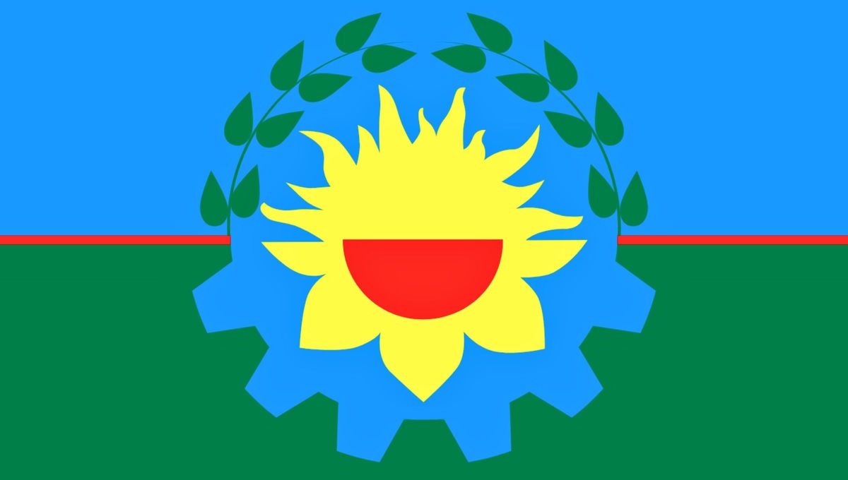 La bandera fue oficializada por Ley 11.997. La bandera fue oficializada por Ley 11.997.