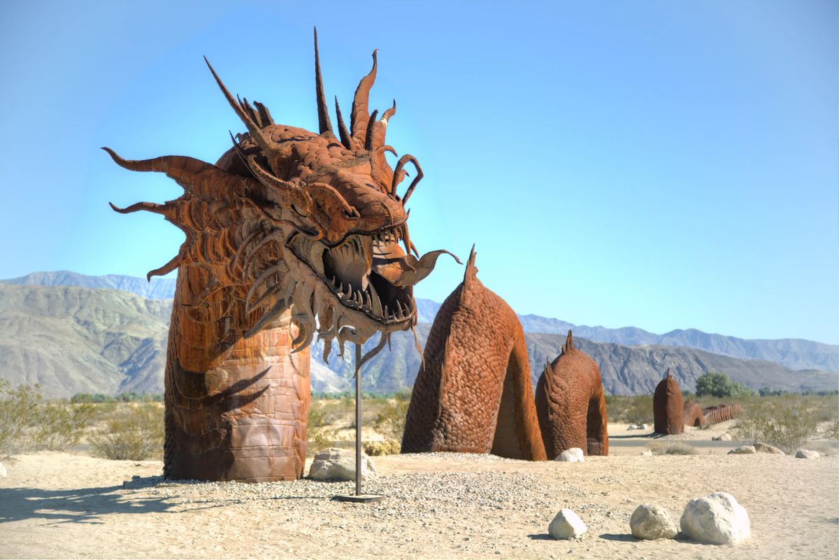 El dragón de Anza-Borrego: una de las esculturas más impresionantes del parque.