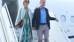 Macri rompió el protocolo tras volver al país y se juntó con tres intendentes de Juntos por el Cambio. Foto: NA.&nbsp;