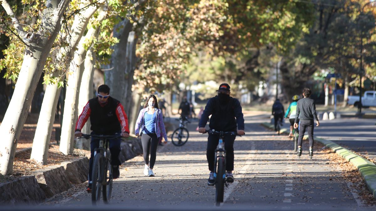 En el Parque San Martin se noto mas movimiento. 