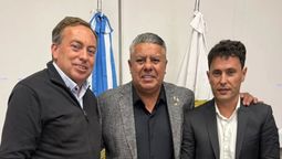 Martín Aveiro, Claudio Chiqui Tapia y Jorge Chica.