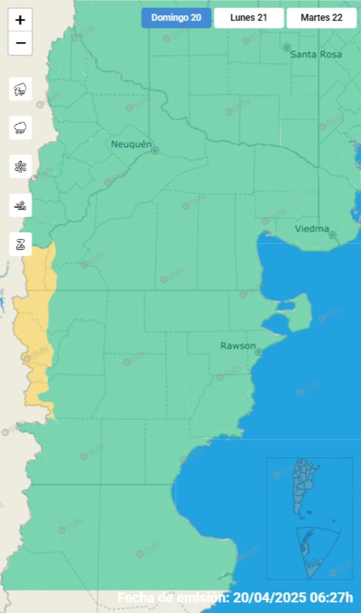 Esta es la zona que se encuentra en alerta Esta es la zona que se encuentra en alerta